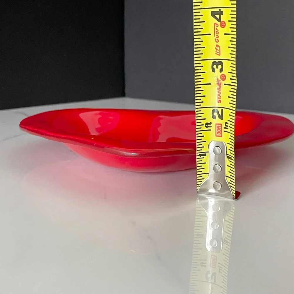 Red Heart Dish - Annieglass